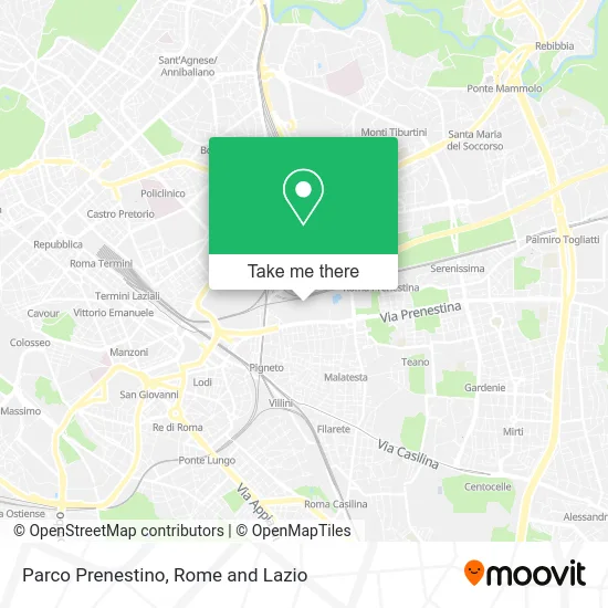 Prenestino Park map