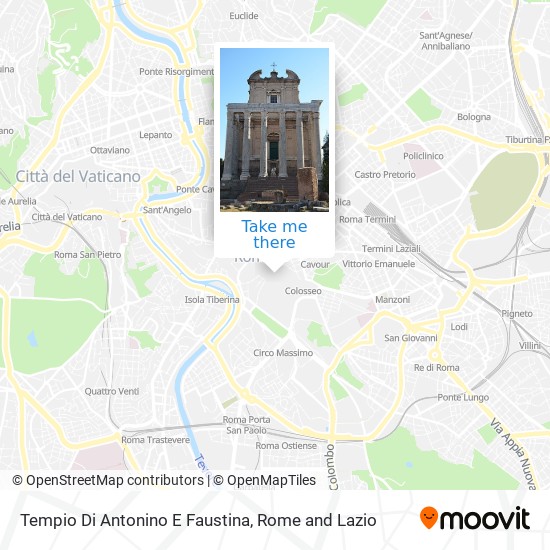 Tempio Di Antonino E Faustina map