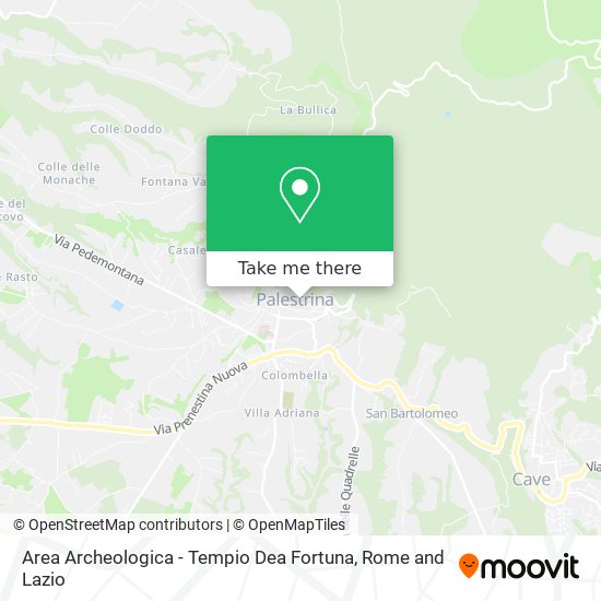 Area Archeologica - Tempio Dea Fortuna map