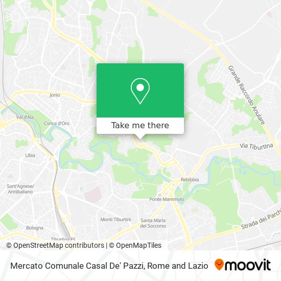 Mercato Comunale Casal De' Pazzi map