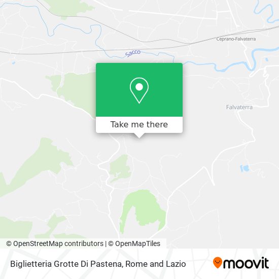 Biglietteria Grotte Di Pastena map