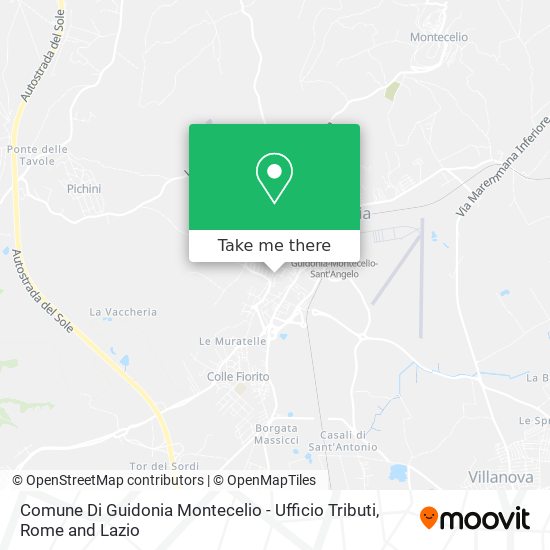Comune Di Guidonia Montecelio - Ufficio Tributi map