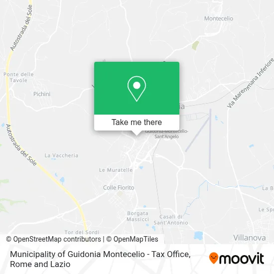 Municipality of Guidonia Montecelio - Tax Office map