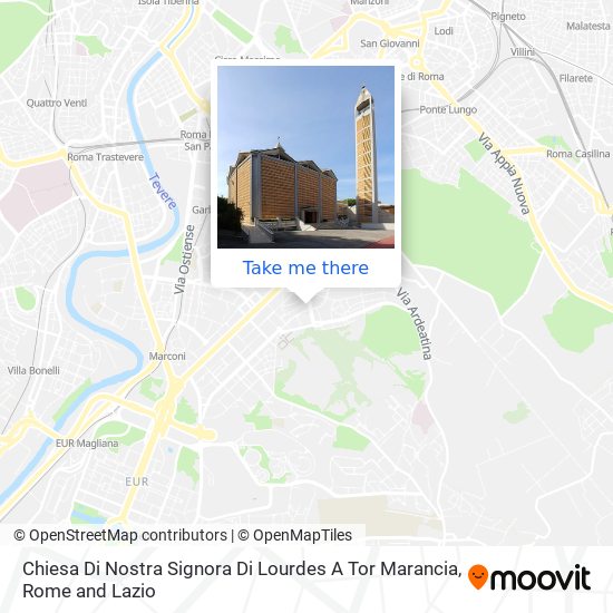 Chiesa Di Nostra Signora Di Lourdes A Tor Marancia map