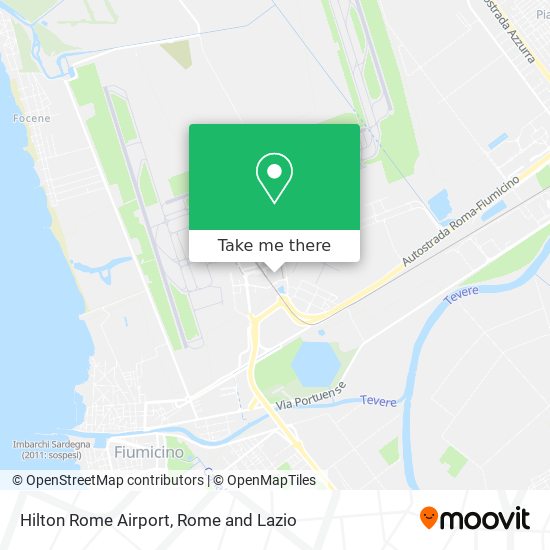 Hilton Rome Airport map