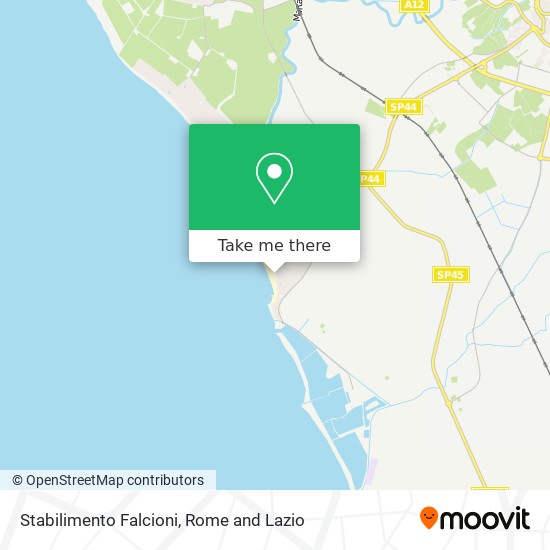 Stabilimento Falcioni map