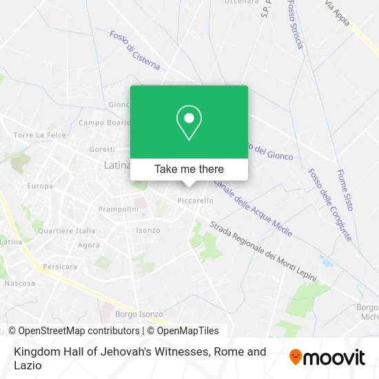 Kingdom Hall of Jehovah's Witnesses map