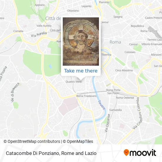 Ponziano Catacombs map