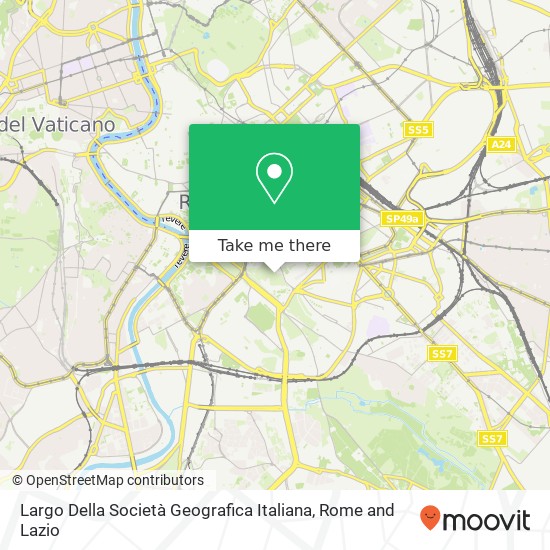 Largo Della Società Geografica Italiana map