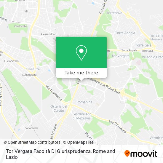 Tor Vergata Facoltà Di Giurisprudenza map