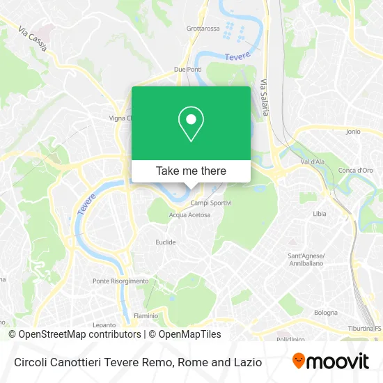 Tevere Remo Rowing Clubs map