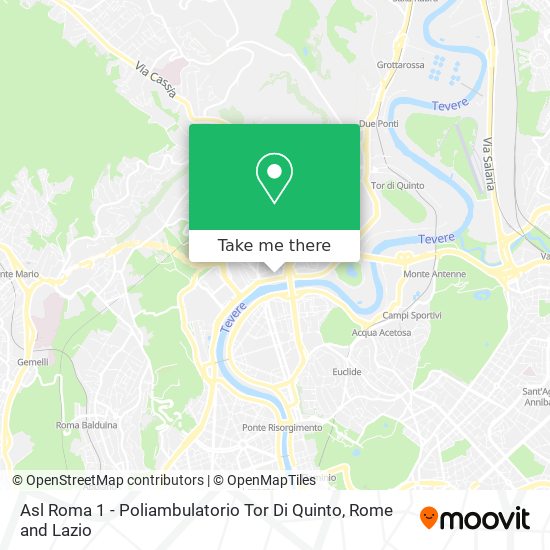 Asl Roma 1 - Poliambulatorio Tor Di Quinto map