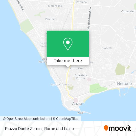 Piazza Dante Zemini map