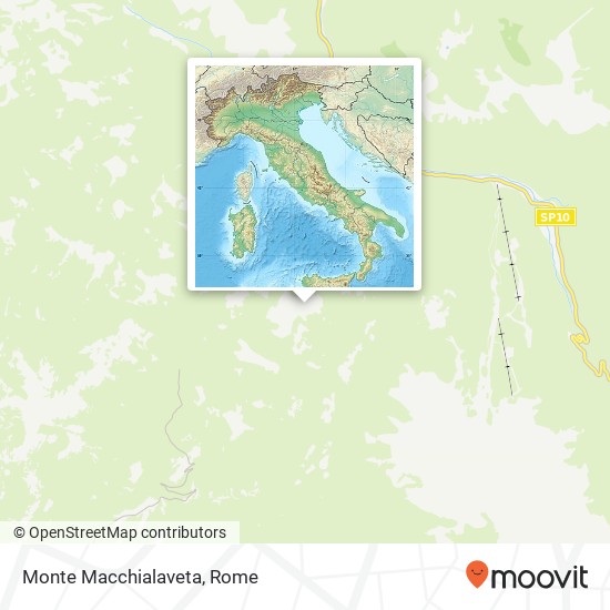 Monte Macchialaveta map