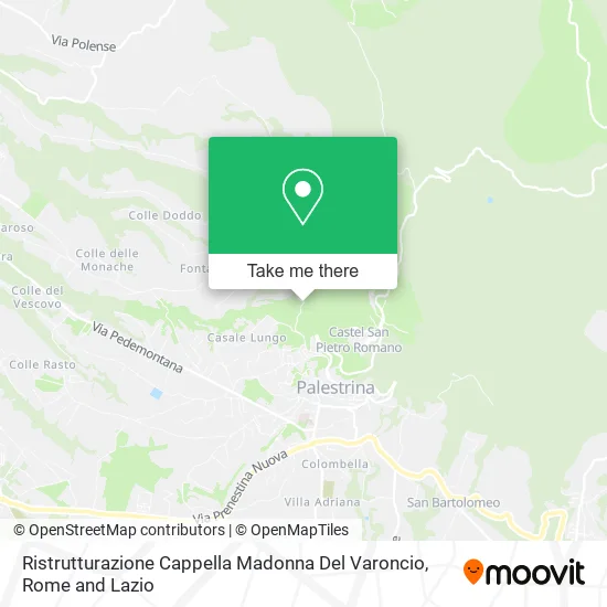 Madonna del Varoncio Chapel Restoration map