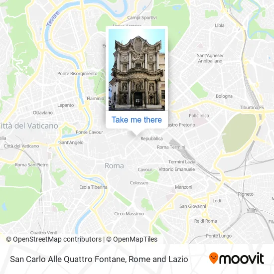 San Carlo Alle Quattro Fontane map