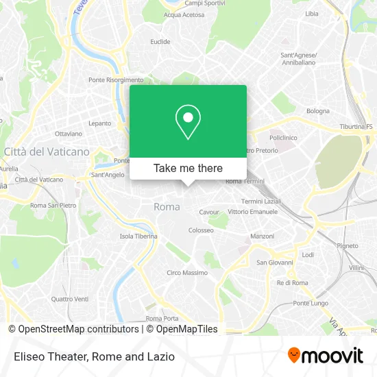 Eliseo Theater map