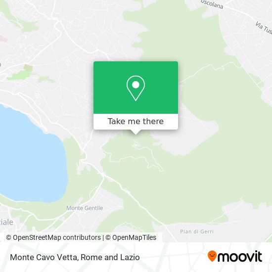 Monte Cavo Vetta map