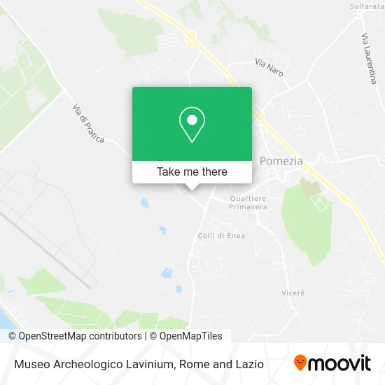 Lavinium Archaeological Museum map