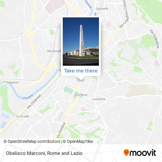 Obelisco Marconi map