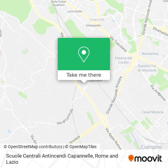 Scuole Centrali Antincendi Capannelle map