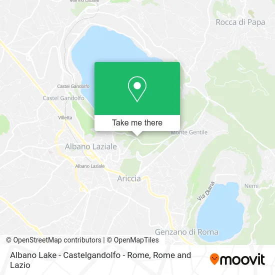 Albano Lake - Castelgandolfo - Rome map