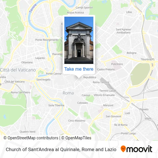 Church of Sant'Andrea al Quirinale map
