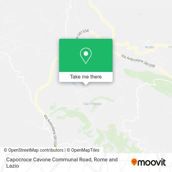 Capocroce Cavone Communal Road map