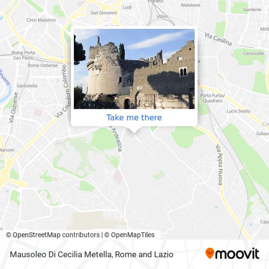 Mausoleo Di Cecilia Metella map