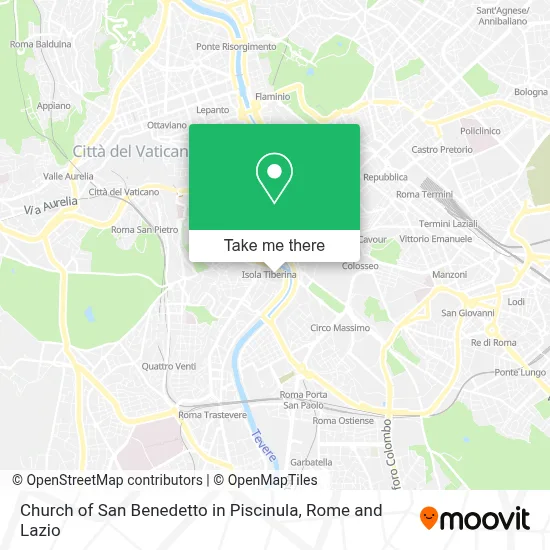 Church of San Benedetto in Piscinula map