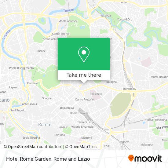 Hotel Rome Garden map