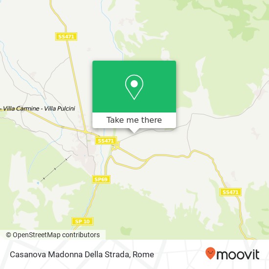 Casanova Madonna Della Strada map