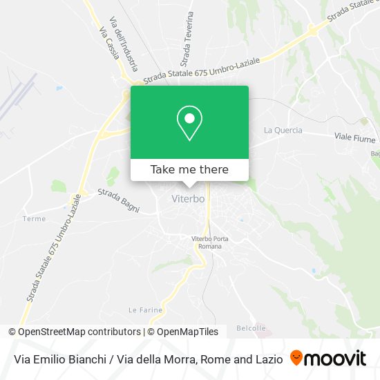 Via Emilio Bianchi / Via della Morra map
