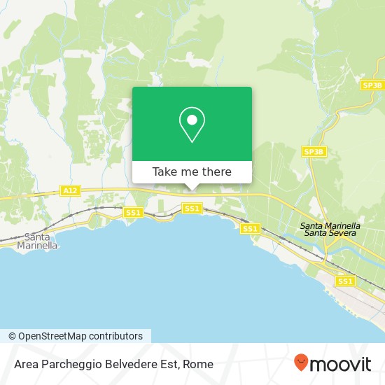 Area Parcheggio Belvedere Est map