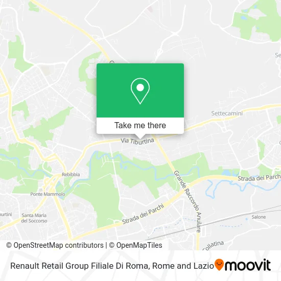 Renault Retail Group Branch of Rome map