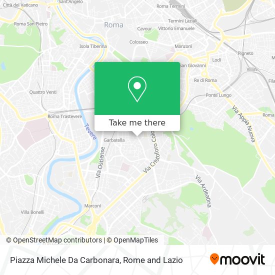 How to get to Piazza Michele Da Carbonara in Roma by Bus Metro or