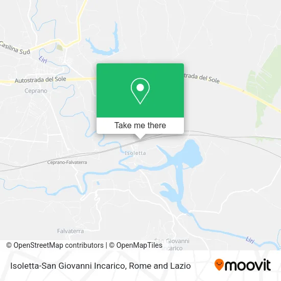 Isoletta-San Giovanni Incarico map