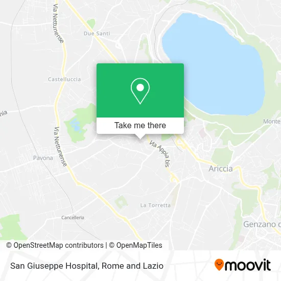 San Giuseppe Hospital map