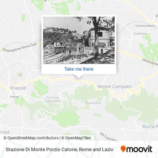 Stazione Di Monte Porzio Catone map