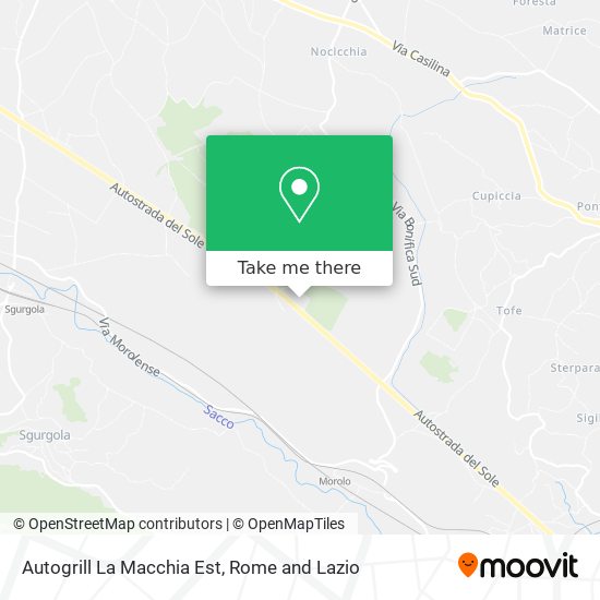 Autogrill La Macchia Est map