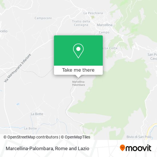 Marcellina-Palombara map