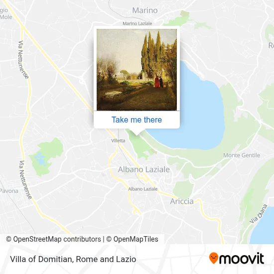 Villa of Domitian map