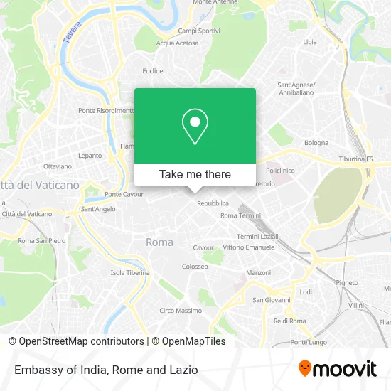 Embassy of India map