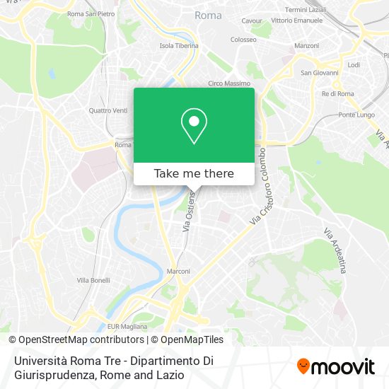 Università Roma Tre - Dipartimento Di Giurisprudenza map