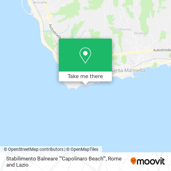 Stabilimento Balneare ""Capolinaro Beach"" map