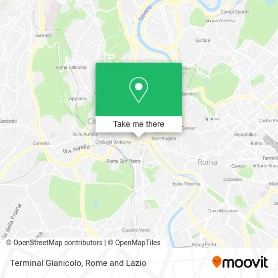 Terminal Gianicolo map