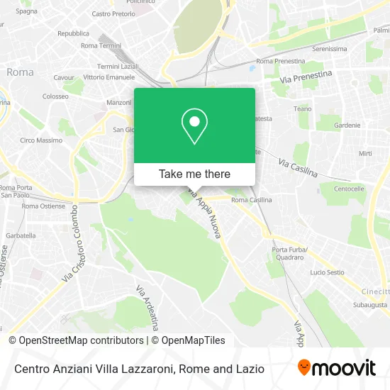 Villa Lazzaroni Senior Center map