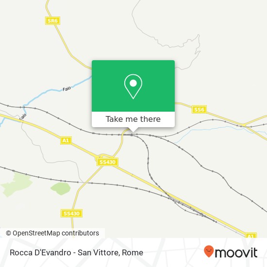 Rocca D'Evandro - San Vittore map