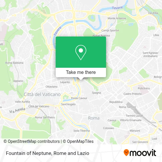 Fountain of Neptune map