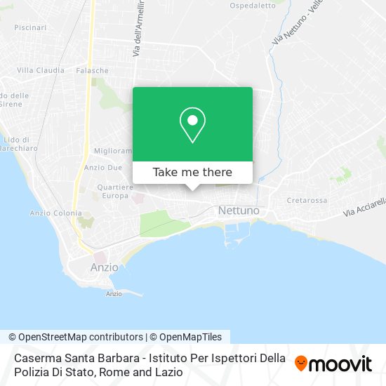 Caserma Santa Barbara - Istituto Per Ispettori Della Polizia Di Stato map